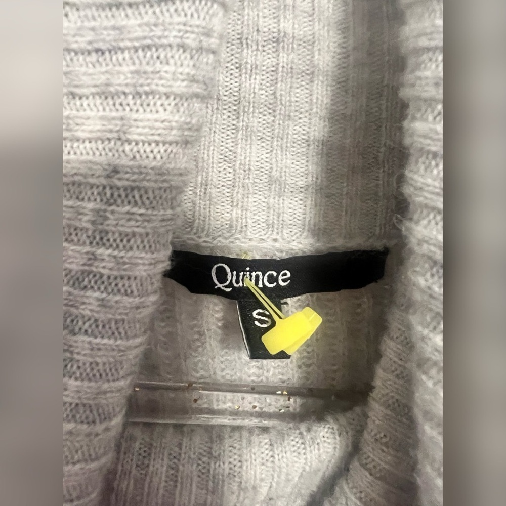 Quince Baby Alpaca-Wool Turtleneck LIGHT GREY Size S - Picture 5 of 6